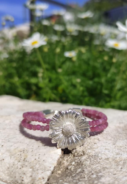Gänseblümchen Armband mit Turmalin