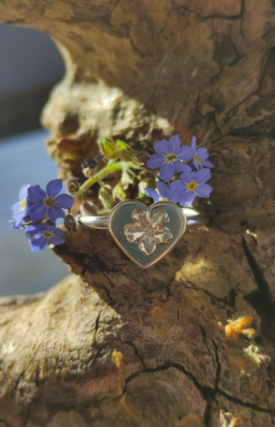 Vergissmeinnicht Herz Ring
