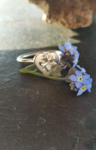 Vergissmeinnicht Herz Ring