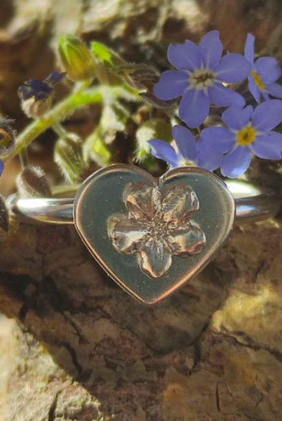 Vergissmeinnicht Herz Ring