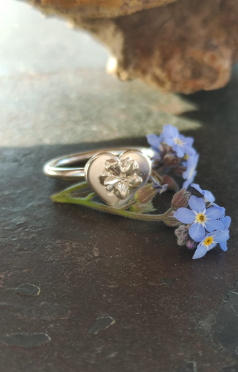 Vergissmeinnicht Herz Ring