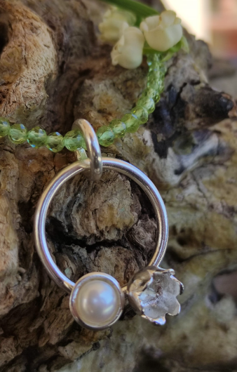 Maiglöckchen Anhänger mit Perle