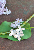 Zartes Fliederblüten Collier mit Peridot