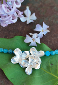 Zartes Fliederblüten Collier mit Apatit