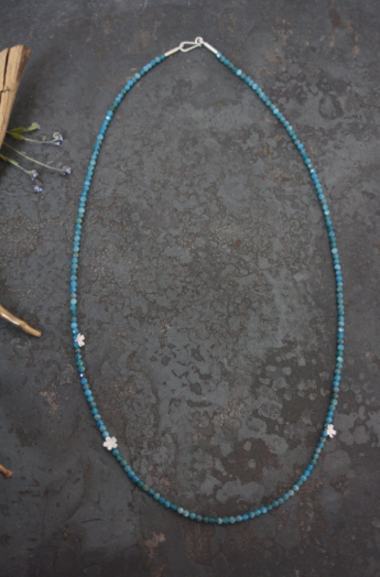 Vergissmeinnicht Collier mit Apatit