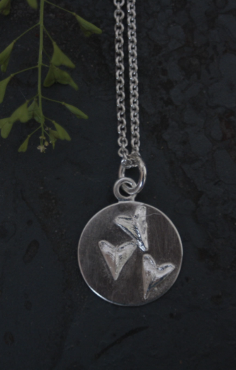 Großer Talisman Anhänger mit Hirtentäschelkraut