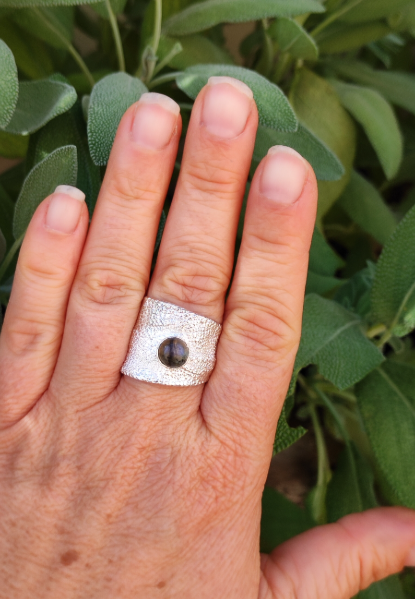 Salbei Ring mit Labradorit