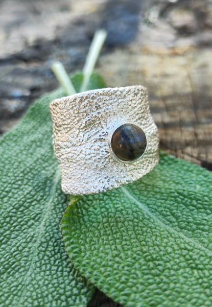 Salbei Ring mit Labradorit