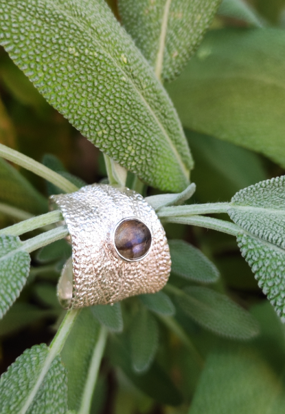 Salbei Ring mit Labradorit
