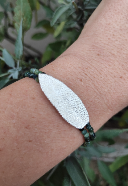 Salbei Armband mit grünem Turmalin