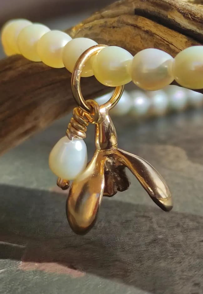 Schneeglöckchen Collier vergoldet