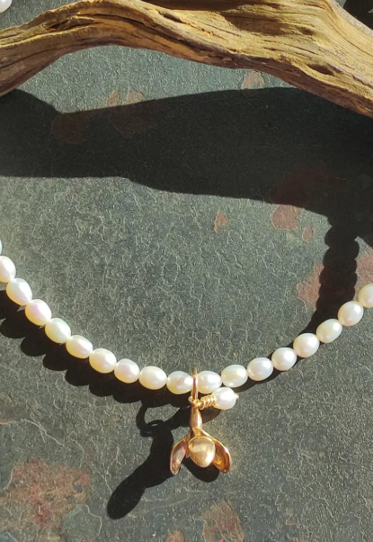 Schneeglöckchen Collier vergoldet