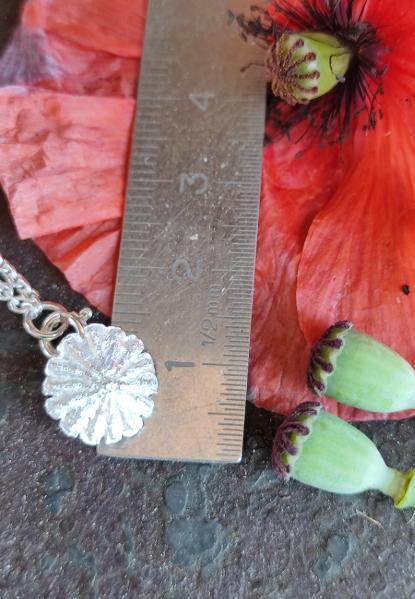 Mohn Deckel Anhänger mit Karabiner