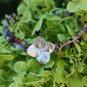 Buntes Turmalin Armband mit Hortensien Blüte