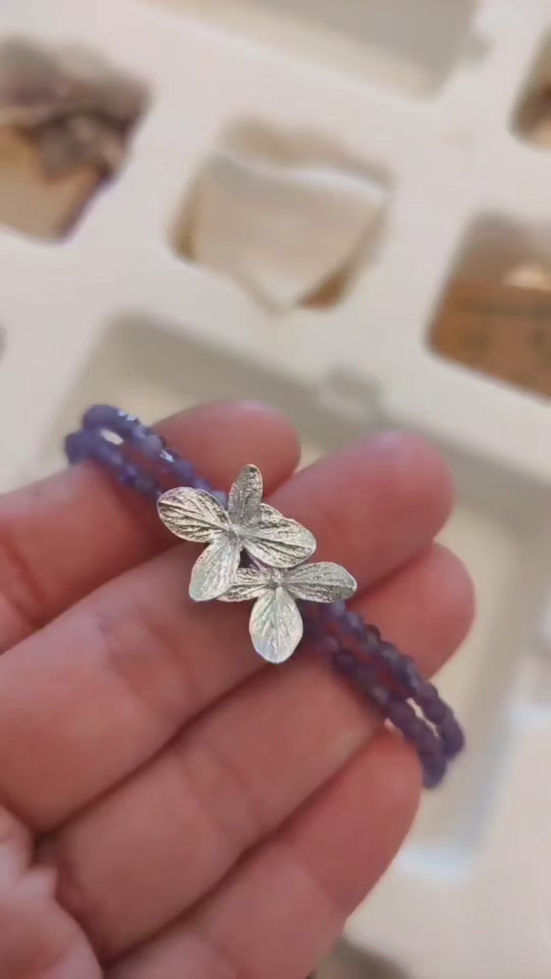 Veij Adventskalender Silber Blüten