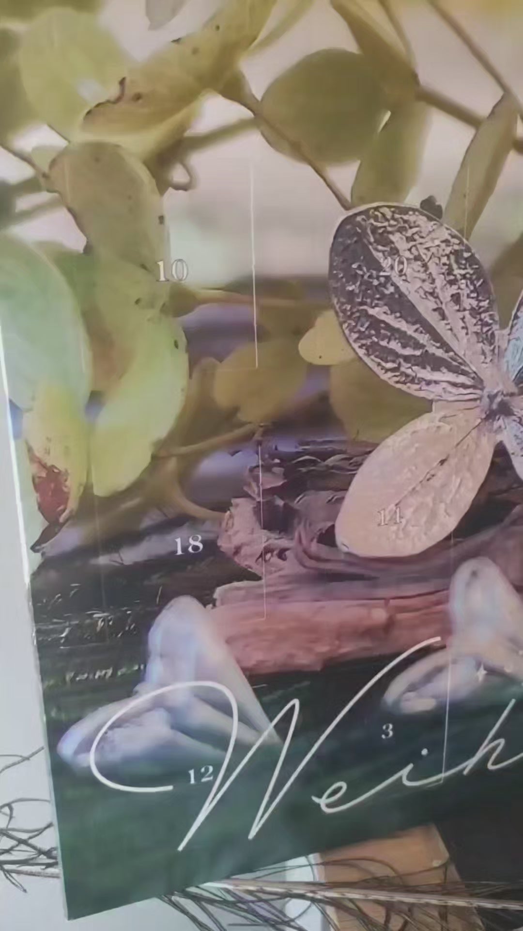Veij Adventskalender Silber Blüten