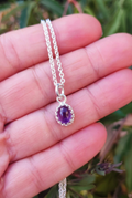 Amethyst Anhänger in Kröhnchen Fassung